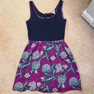 Lilly Pulitzer Navy and Purple Floral Dress
